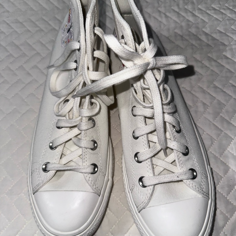 White Converse High-Top Sneakers